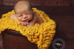 Yellow-Baby-Blanket-Wool-Knitted-